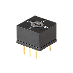 Switch DIP N.O./N.C. SP4T 4 Recessed Slotted 0.15A 42VDC PC Pins 2.54mm Thru-Hole Tube