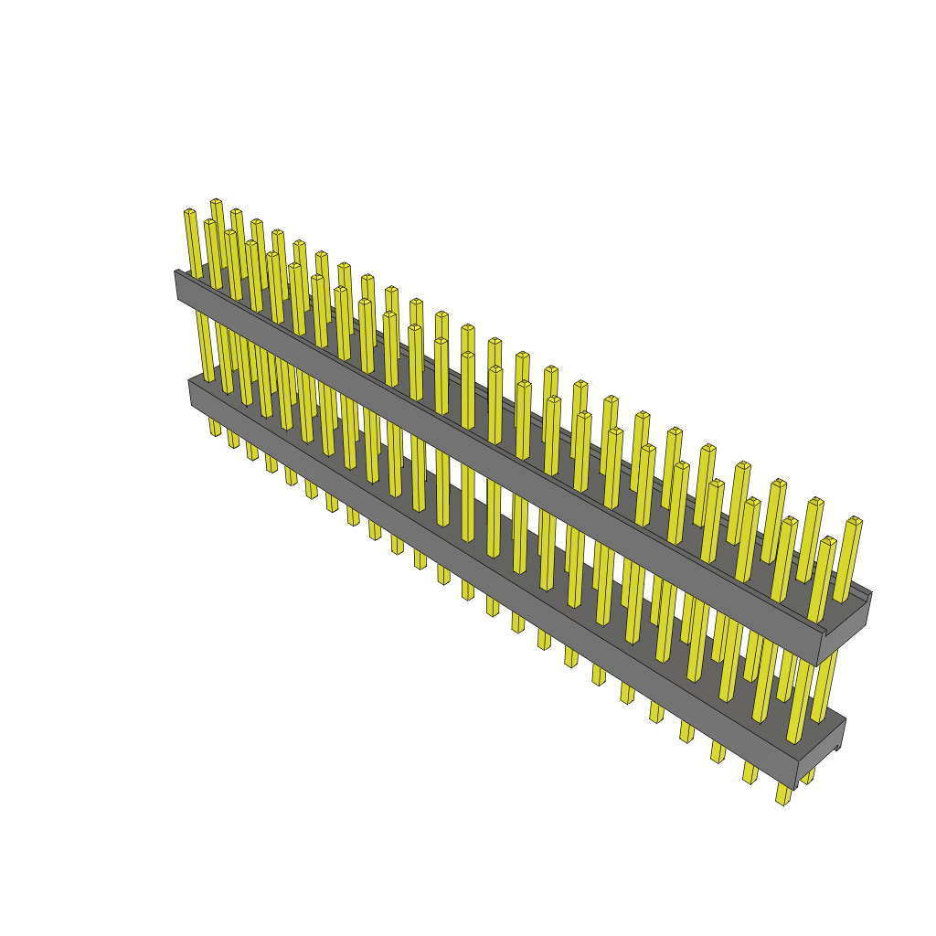 Samtec-ZW-24-10-T-D-500-120 Piastre connettori e prese PCB Conn Board Stacker HDR 48 POS 2.54mm Solder ST Top Entry Thru-Hole Bulk