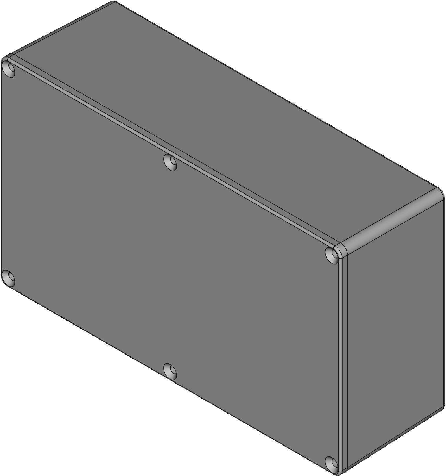 Hammond Manufacturing-1590R  Natural Die Cast Aluminum Wall Mount Watertight Enclosure