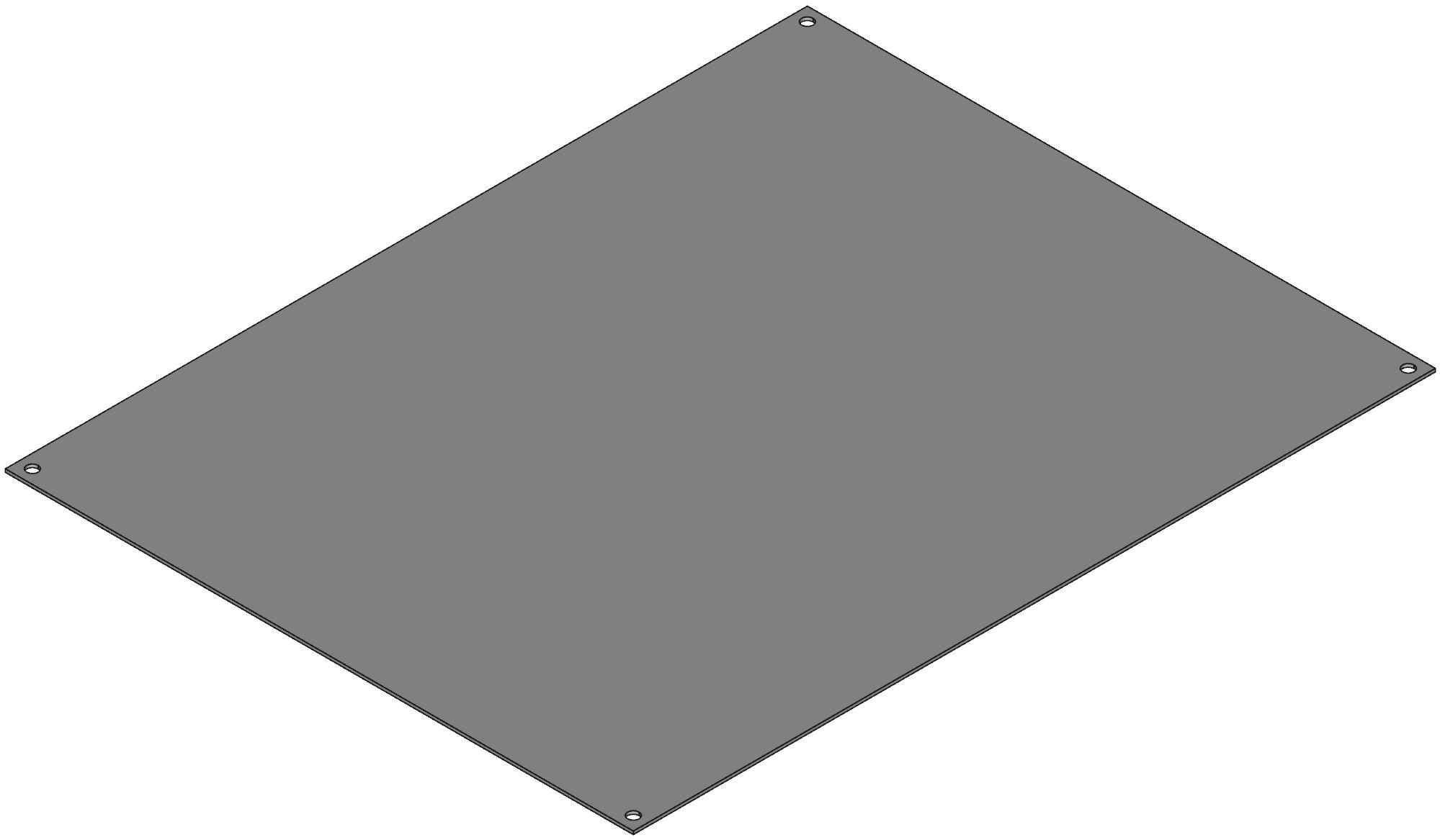 Hammond Manufacturing-A2068 null Inner Panel, Aluminum, 18.44 In Length, 14.44 In Depth