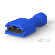 TE Connectivity-3-520116-2 Terminales del conductor Quick Disconnect Terminal 14-16AWG Brass Blue Translucent F 21.71mm Tin Reel/Strip