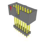 Conn Elevated Shrouded Header HDR 14 POS 2.54mm Solder ST Top Entry Thru-Hole Layer