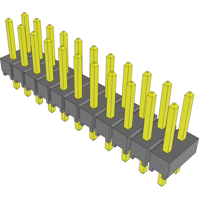 Samtec-TSW-111-07-G-D Steckverbinderleisten und Leiterplattenbuchsen Conn Unshrouded Header HDR 22 POS 2.54mm Solder ST Top Entry Thru-Hole