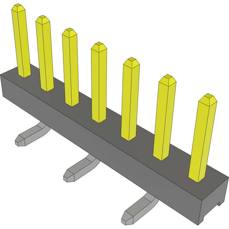 Samtec-TMM-107-06-L-S-SM Steckverbinderleisten und Leiterplattenbuchsen Conn Unshrouded Header HDR 7 POS 2mm Solder ST Top Entry SMD Tube