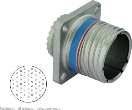 SOURIAU-D38999/20MH53AD Connettore circolare Conn Circular PIN 53 POS Crimp ST Flange Mount 53 Terminal 1 Port