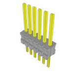 Conn Unshrouded Header HDR 6 POS 1.27mm Solder ST Top Entry Thru-Hole Bulk