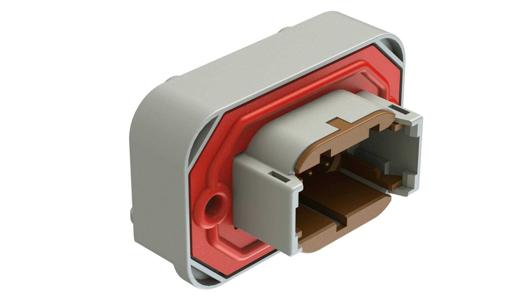 Amphenol-ATM13-08PD-BM01 Cabezales del conector y receptáculos PCB Conn Wire to Board HDR 8 POS 4.2mm Solder RA Side Entry Thru-Hole Tray
