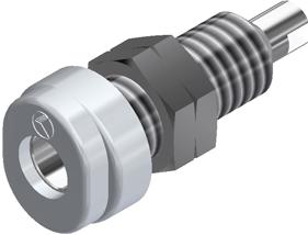 SKS Kontakttechnik-BUG 10 WHITE Steckverbinder, elektronisches Testgerät Conn Binding Post F 1 POS Solder ST Panel Mount 1 Port