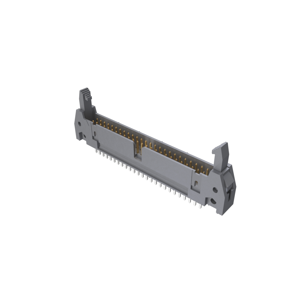Amphenol Communications Solutions-71918-150LF Steckverbinderleisten und Leiterplattenbuchsen Quickie Eject Latch Shrouded Header, Through Hole, Vertical, Double Row, 50 Positions, 2.54mm (0.100in) Pitch