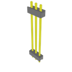 Conn Board Stacker HDR 3 POS 2.54mm Solder ST Top Entry Thru-Hole Bulk