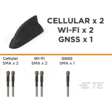 TE Connectivity-L000423-10 Antenne Antenna Sharkfin 4.8dB Gain 7125MHz Carton