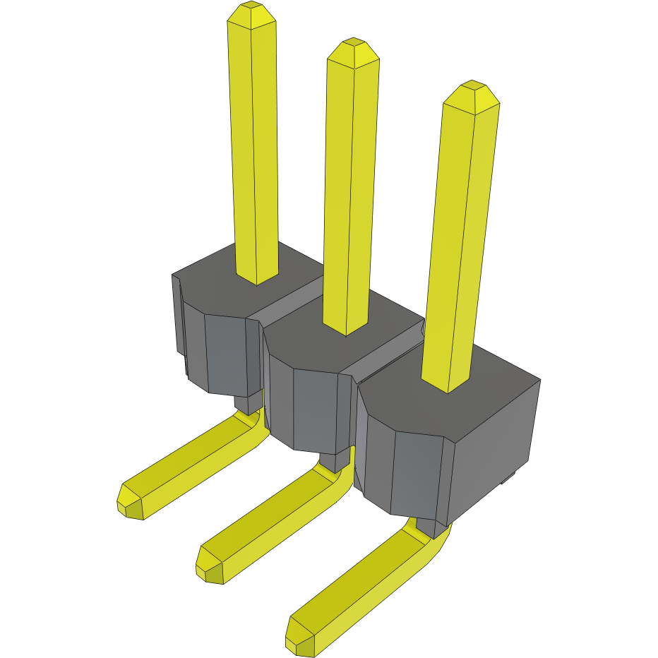 Samtec-TSW-103-08-G-S-RA Steckverbinderleisten und Leiterplattenbuchsen Conn Unshrouded Header HDR 3 POS 2.54mm Solder RA Side Entry Thru-Hole Bulk