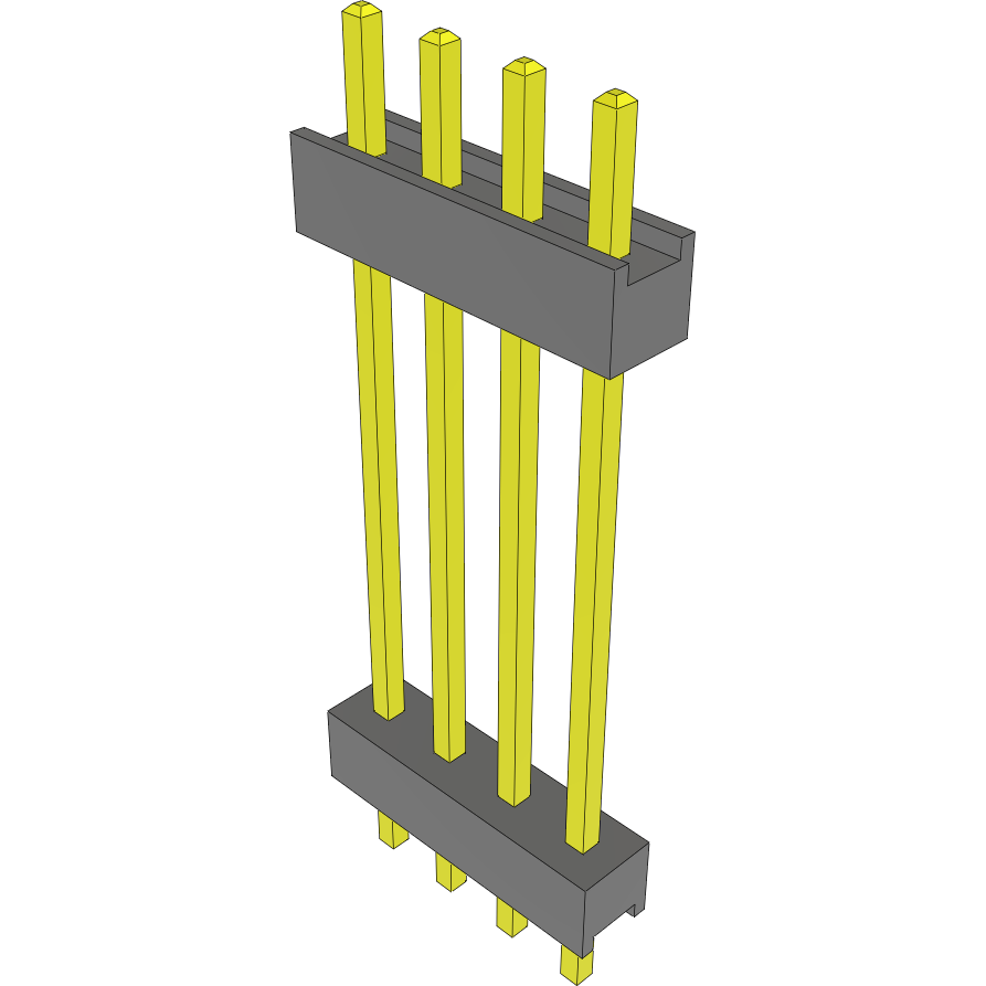 Samtec-DW-04-12-S-S-800 Steckverbinderleisten und Leiterplattenbuchsen Conn Board Stacker HDR 4 POS 2.54mm Solder ST Top Entry Thru-Hole Bulk