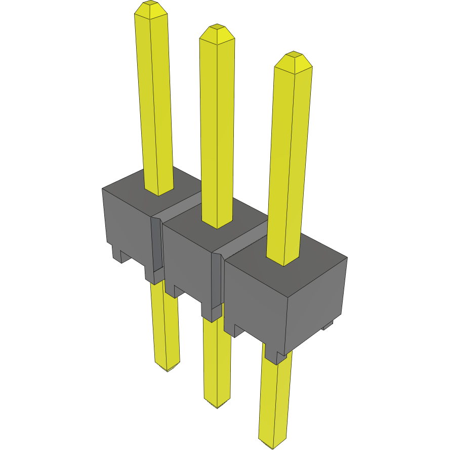 Samtec-HTSW-103-08-G-S Steckverbinderleisten und Leiterplattenbuchsen Conn Unshrouded Header HDR 3 POS 2.54mm Solder ST Top Entry Thru-Hole Bulk