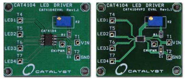 onsemi-CAT4104AGEVB Herramientas y kits de desarrollo CAT4104 LED Driver Evaluation Board