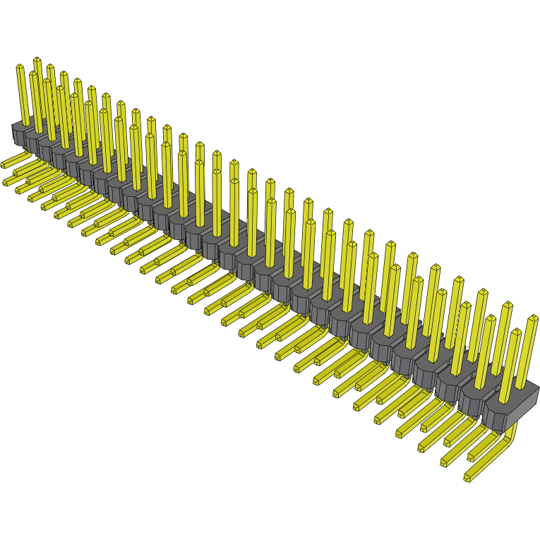 Samtec-TSW-128-25-S-D-RA Steckverbinderleisten und Leiterplattenbuchsen Conn Unshrouded Header HDR 56 POS 2.54mm Solder RA Side Entry Thru-Hole Bulk
