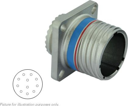 SOURIAU-D38999/20MF11AB Connettore circolare Conn Circular PIN 11 POS Crimp ST Flange Mount 11 Terminal 1 Port