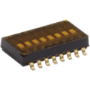C&K-TDA06H0SB1 Switch DIP Switch DIP OFF ON SPST 6 Recessed Slide 0.025A 24VDC Gull Wing 1000Cycles 1.27mm SMD Tube