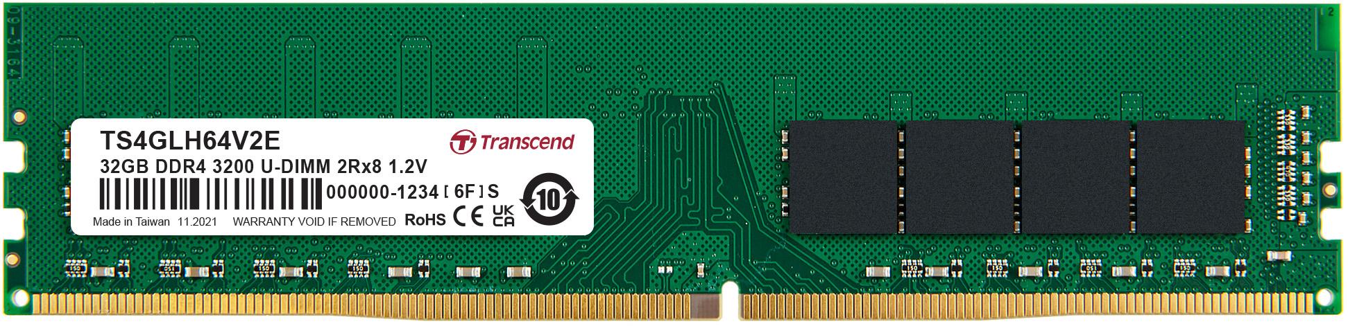 Transcend Information-TS4GLH64V2E Memory Modules DRAM Module DDR4 SDRAM 32Gbyte 288 Long UDIMM