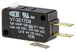 Honeywell-V7-3E17D8 Switch Snap Action V7-3E17D8 Honeywell Switch Snap Action N.O./N.C. SPDT Pin Plunger Quick Connect 10A 277VAC 250VDC 248.57VA 0.49N - Arrow.com