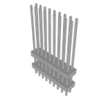 Conn Board Stacker HDR 18 POS 2mm Solder ST Top Entry Thru-Hole Bulk