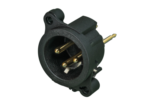 Neutrik Group-NC3MAAV-0 Connector Audio and Video Conn IP40 XLR Connector M 3 POS Solder ST Thru-Hole 3 Terminal 1 Port