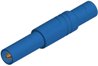 SKS Kontakttechnik-LAS S G BLUE Équipement de test de raccordement électronique Conn Safety Plug M 1 POS Solder ST Cable Mount 1 Port