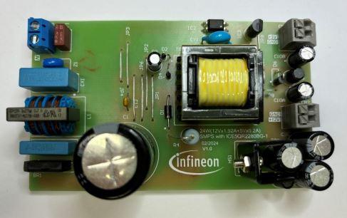 Infineon Technologies AG-REF5QR2280BG124W1TOBO1 Energiemanagement, Entwicklungsplatinen und -kits ICE5QR2280BG-1 AC to DC Switching Converter 5V/12V Output Reference Design Board