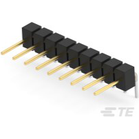 TE Connectivity-5-146304-9 Connector Headers and PCB Receptacles Conn Unshrouded Header HDR 9 POS 2.54mm Solder RA Side Entry Thru-Hole Tray