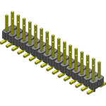 Conn Unshrouded Header HDR 32 POS 2.54mm Solder ST Top Entry SMD Tube