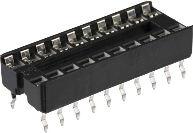 CnC Tech, LLC-245-20-1-03 Enchufe del conector Conn IC Socket SKT 20 POS 2.54mm Solder ST Thru-Hole