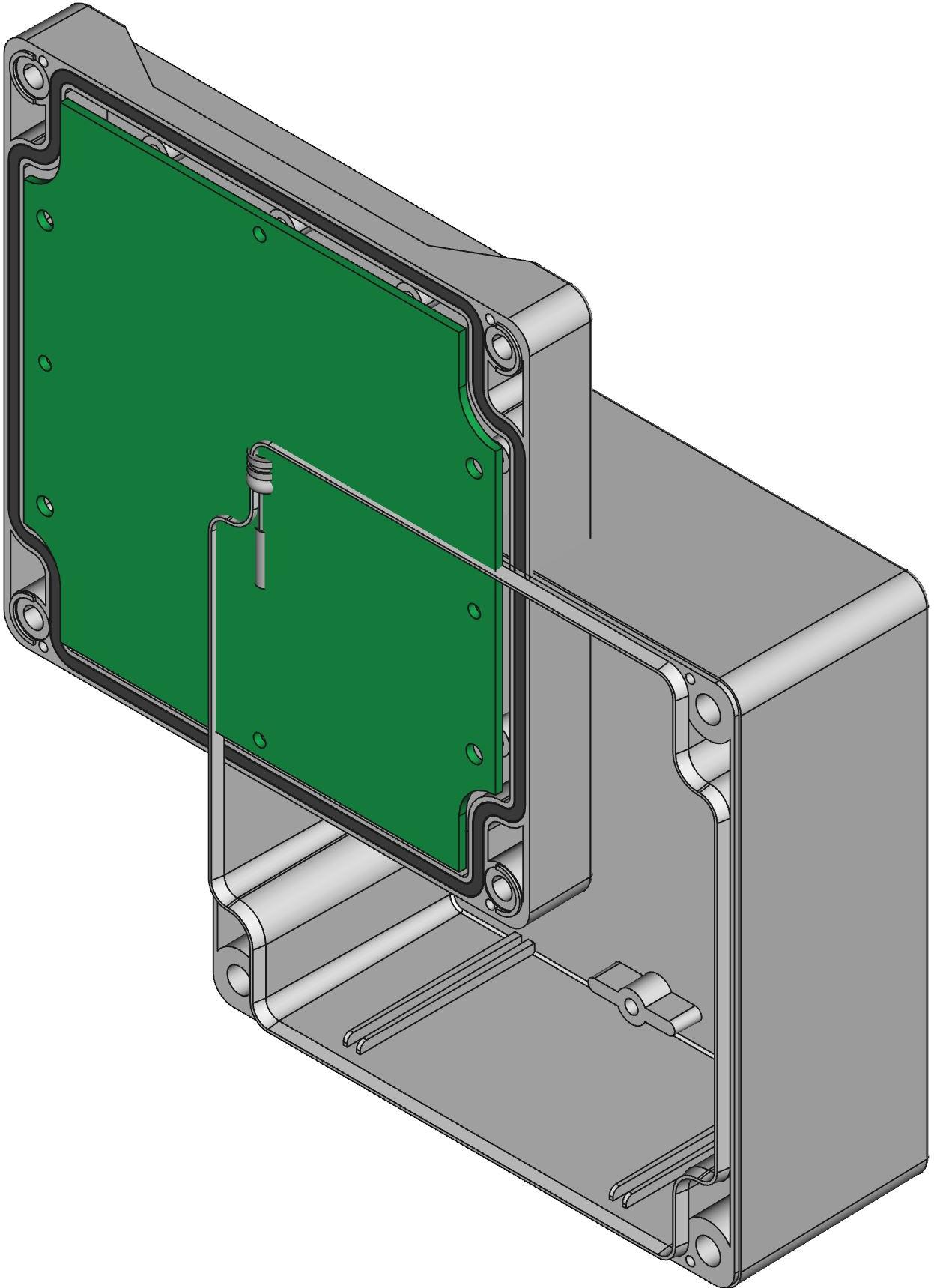 Hammond Manufacturing-1555NGY Scatole, contenitori e rack Light Gray Acrylonitrile Butadiene Styrene Wall Mount Watertight Enclosure