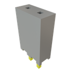 Conn Socket Strip SKT 2 POS 2mm Solder ST Top Entry Thru-Hole Layer
