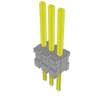 Conn Unshrouded Header HDR 3 POS 1.27mm Solder ST Top Entry Thru-Hole Bulk