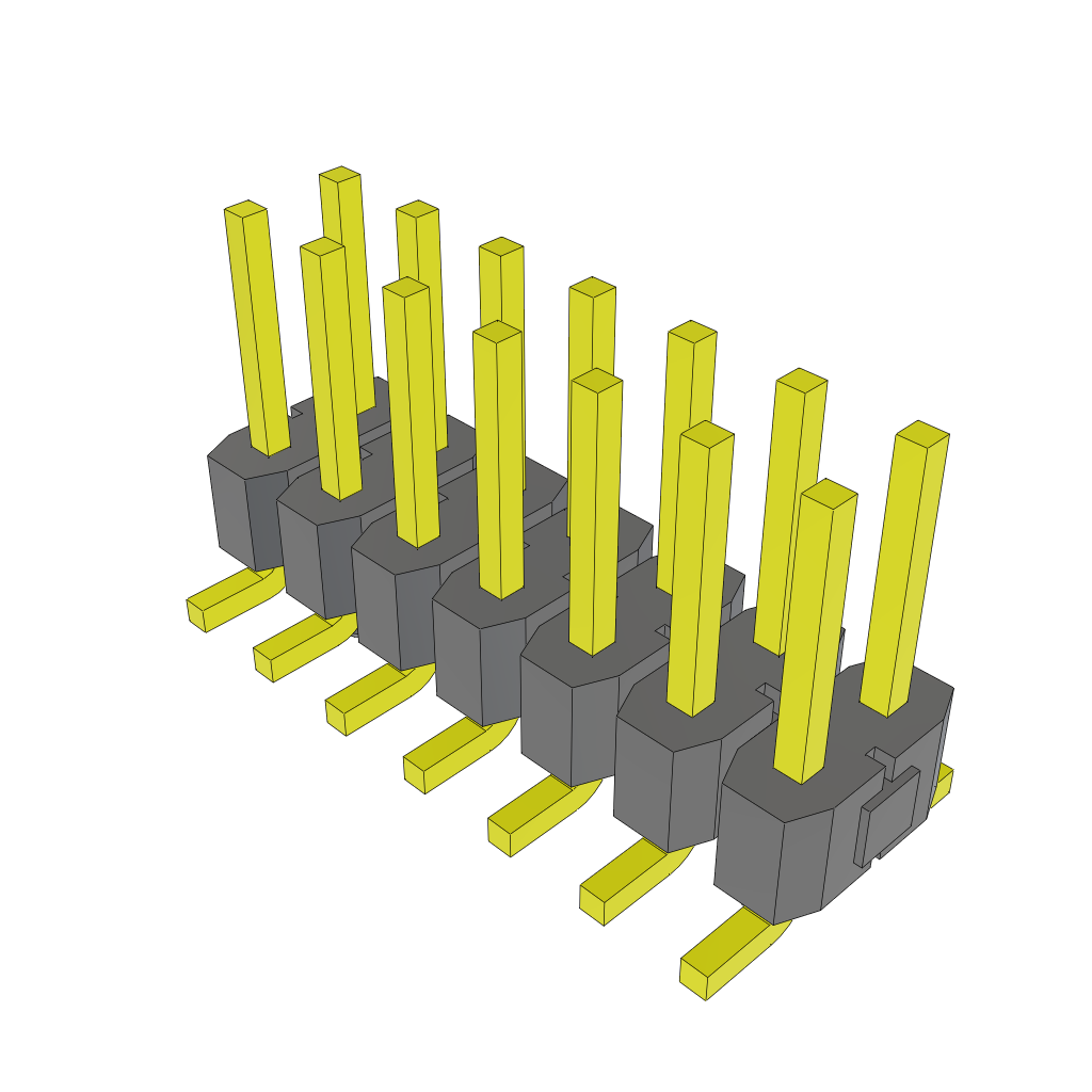Samtec-TSM-107-01-S-DV-A Connector Headers and PCB Receptacles Conn Unshrouded Header HDR 14 POS 2.54mm Solder ST Top Entry SMD Tube