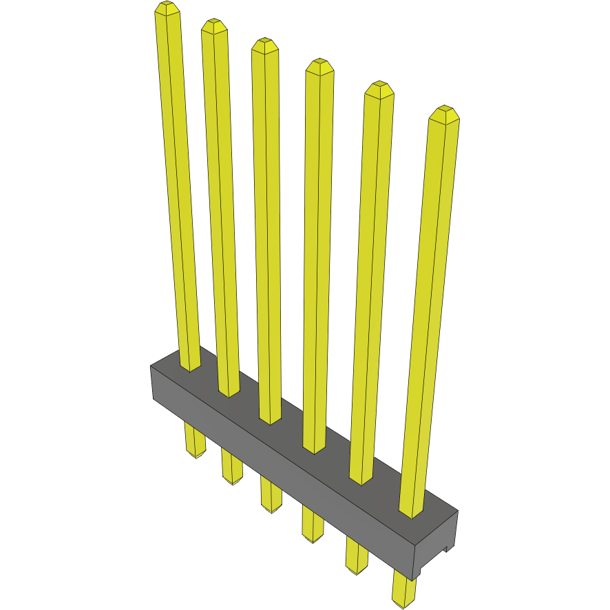 Samtec-MTMM-106-13-L-S-508 连接器插头及 PCB 插座 Conn Unshrouded Header HDR 6 POS 2mm Solder ST Top Entry Thru-Hole Bulk
