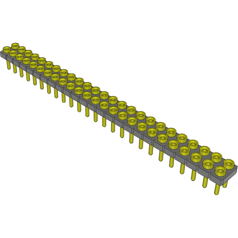 Samtec-SDL-125-T-10 Embases de raccordement et réceptacles PCB Conn Socket Strip SKT 50 POS 2.54mm Solder ST Top Entry Thru-Hole Tube