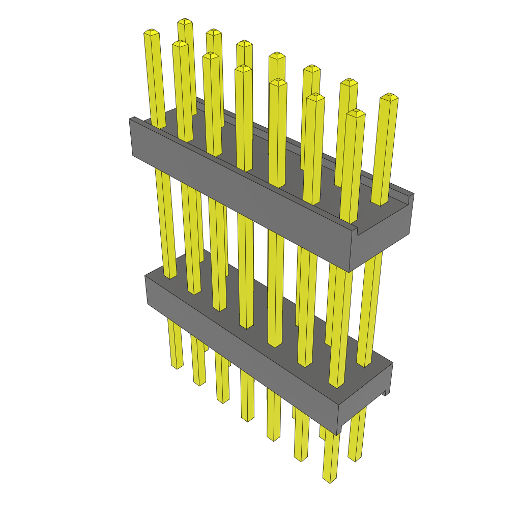 Samtec-ZW-07-12-G-D-570-240 Piastre connettori e prese PCB Conn Board Stacker HDR 14 POS 2.54mm Solder ST Top Entry Thru-Hole Bulk
