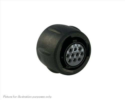 SOURIAU-UTS612E10S Connector Circular Conn Circular SKT 10 POS Solder Cup ST Cable Mount 10 Terminal 1 Port