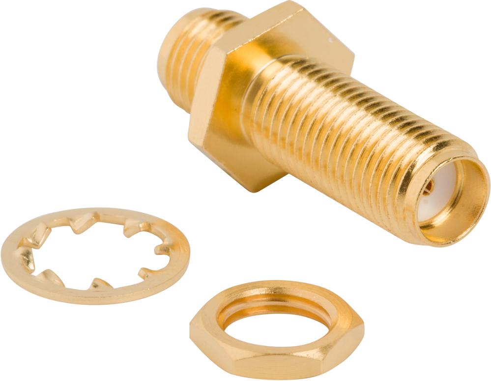 Amphenol RF-132170 射频连接器 Conn SMA Adapter 0Hz to 18GHz 50Ohm ST Panel Mount RCP/RCP Gold