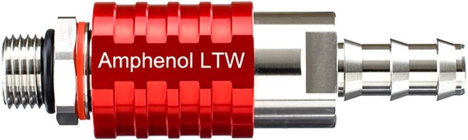 Amphenol-SQD04-SBCN-PAEM-RD001 Accessori per la gestione termica Thrml Mgmt Access Liquid Cooling Socket Red Staniless Steel