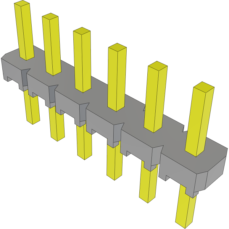 Samtec-MTLW-106-05-G-S-140 Steckverbinderleisten und Leiterplattenbuchsen Conn Unshrouded Header HDR 6 POS 2.54mm Solder ST Top Entry Thru-Hole Bulk