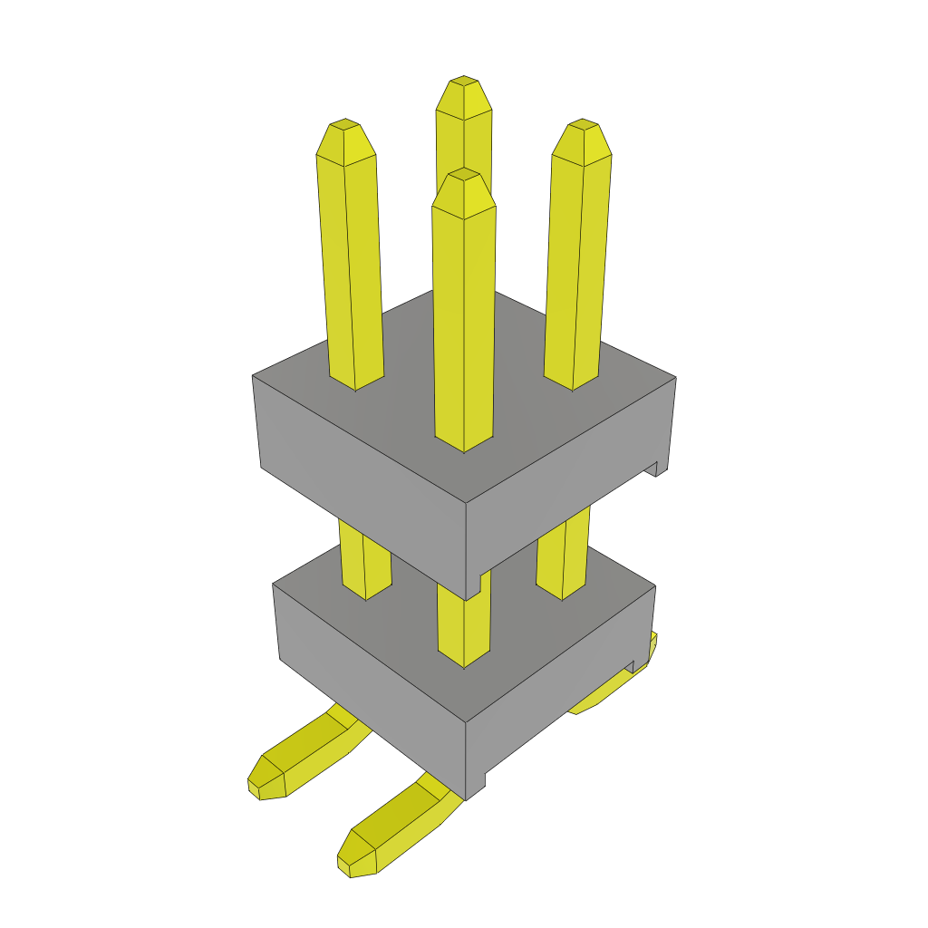 Samtec-TW-02-09-L-D-250-SM Steckverbinderleisten und Leiterplattenbuchsen Conn Board Stacker HDR 4 POS 2mm Solder ST Top Entry SMD Bulk