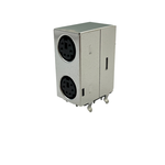 ADAM TECH-MDJD-006-FS-RT Connector Circular Mini DIN Jack 6P Shielded