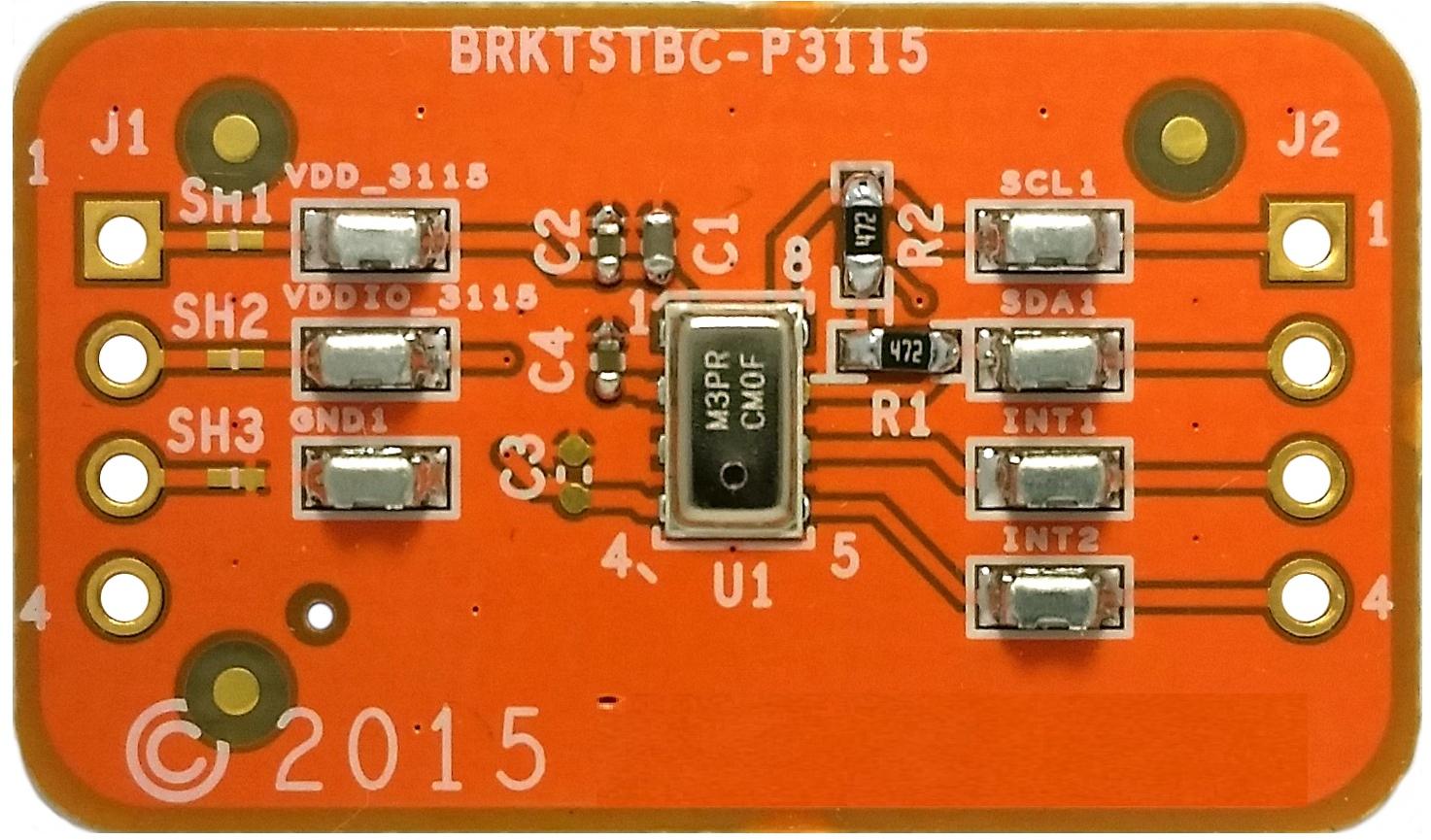 NXP Semiconductors-BRKTSTBC-P3115 Kit e schede di sviluppo sensori MPL3115A2 Board Mount Pressure Sensor Breakout Board