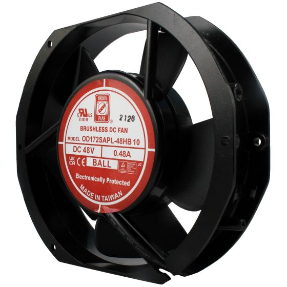 ORION FANS-OD172SAPL-24HB Gebläse und Lüfter DC Fan Axial Ball Bearing 24V 15V to 27V 225CFM 55dB 172 X 150 X 38.5mm High Speed