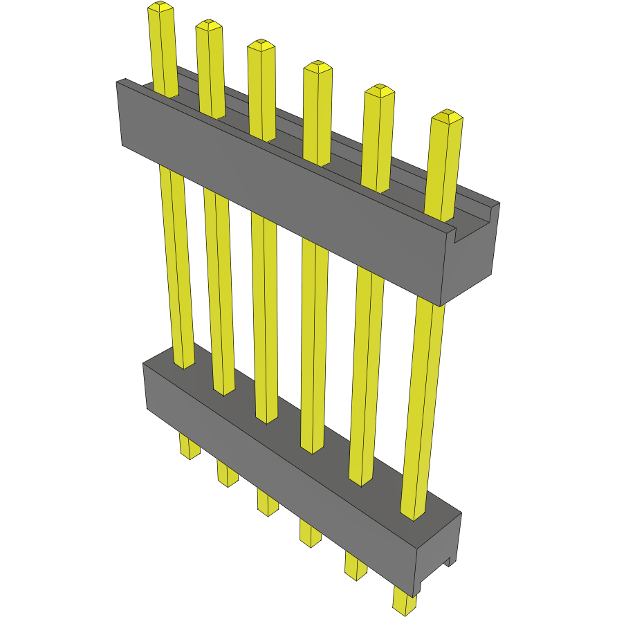 Samtec-DW-06-10-T-S-605 Connector Headers and PCB Receptacles Conn Board Stacker HDR 6 POS 2.54mm Solder ST Top Entry Thru-Hole Bulk