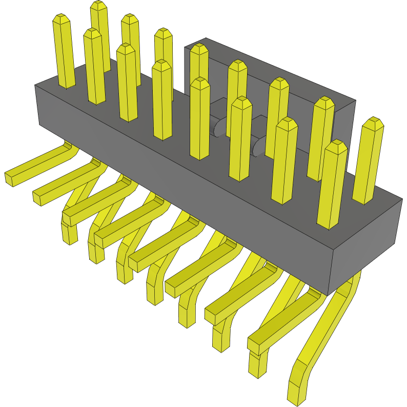 Samtec-MMT-108-01-S-MT-P-TR Connector Headers and PCB Receptacles Conn Unshrouded Header HDR 16 POS 2mm Solder RA Side Entry SMD/Thru-Hole T/R