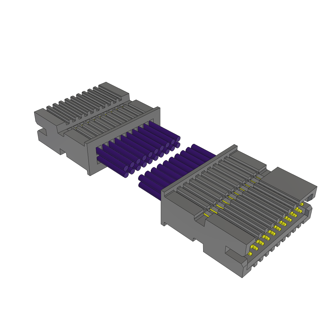 Samtec-TFSD-10-30-G-14.00-D-NUS Andere Kabelbaugruppen Cable Assembly Discrete Wire 0.355m 30AWG Terminal Strip to Terminal Strip 20 POS HDR Crimp Layer