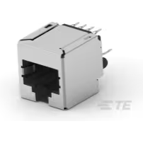 TE Connectivity-6116202-1 Steckverbinder, Telefon und Telekommunikation Conn RJ-45 F 8 POS 1.27mm Press Fit ST Thru-Hole 8 Terminal 1 Port Cat 5 Tube